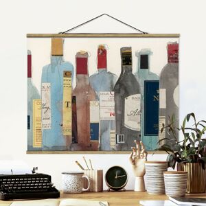 MICASIA Stoffbild mit Posterleisten - Wein & Spirituosen II - Querformat 3:4 Größe HxB: 60cm x 80cm Material: Eiche