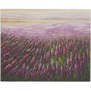 HHG Wandbild Blumenfeld, 100% handgemaltes ÖlgemäldeGemälde xl, 100x80cm - multicolour