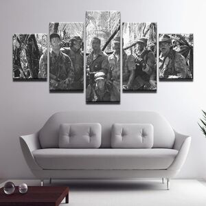 Aidegou27 Home Wandkunst Bilder Dekor Moderne Hd Gedruckt Predator Poster Rahmen 5 Panel Retro Crew Film Charakter Leinwand Malerei