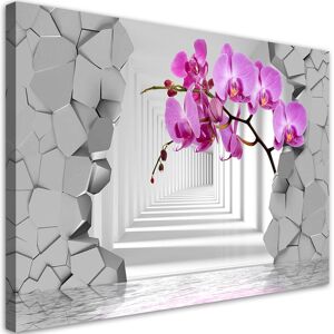 Feeby Leinwandbild Orchidee Auf Abstraktem Hintergrund 3d