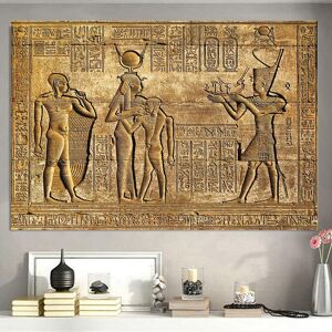 Aidegou2 Ägyptische Hieroglyphen-Fresko, 1 Stück, Hd-Drucke, Heimdekoration, Gemälde, Poster, Wandkunst, Leinwand, Modulare Bilder Für Schlafzimmer, Ohne Rahmen