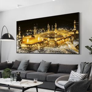 Iaidegou-7 Goldene Mekka Islamische Die Caaba Stadt Landschaft Wand Kunst Malerei Leinwand Poster Drucke Wand Bilder Für Wohnzimmer Wohnkultur