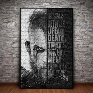 Aidegou19 Ragnar Lothbrok Wikinger, Abstraktes Poster Und Druck, Leinwandgemälde, Wandkunst, Inspirierendes Bild Für Wohnzimmer, Heimdekoration, Geschenk, Ohne Rahmen