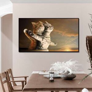 Ywdecor Art Kreative Romantische Lustige Katze Titanic Poster Home Dekoration Digitaldruck Leinwand Malerei Hintergrund Wanddekoration