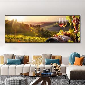 Aidegou1 Italien Rotwein Glas Trauben Und Fass Leinwand Malerei Landschaft Poster Und Drucke Wand Kunst Bilder Home Decor Kein Rahmen