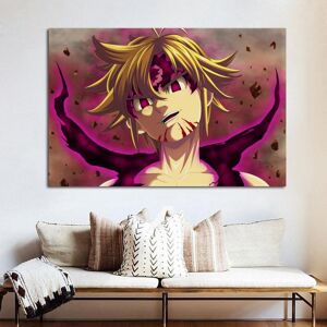 Aidegou20 Angriffsmodus Krieger Anime Seven Deadly Sins Meliodas Nanatsu Wohnzimmer Zuhause Wandkunst Dekor Holzrahmen Stoffposter