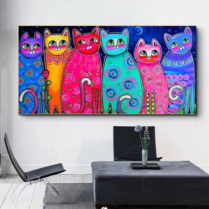 Aidegou23 Abstrakte Kunst Stil Katze Leinwand Malerei Poster Und Drucke Wohnzimmer Dekoration Malerei Wand Malerei