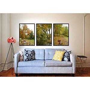 ArliKits Herbst Poster Set, 3 Bilder. Wohnzimmer Modern Schlafzimmer Bild für Ihre Wand. Fotografie-Stil. Groß 3 x DIN A4 (29,7x21 cm.) ohne Rahmen