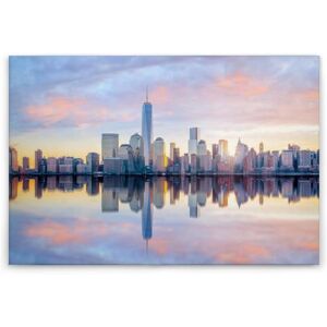 Tadessi Leinwandbild Amerika M1-No.50073   Wandbild 60 x 90 cm   New York Blau Grau K...