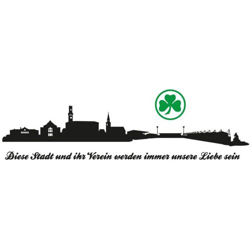 Wall-Art Wandtattoo WALL-ART „SpVgg Greuther Fürth Kleeblatt“ Wandtattoos Gr. B/H/T: 140 cm x 29 cm x 0,1 cm, bunt (mehrfarbig) Wandtattoos Wandsticker