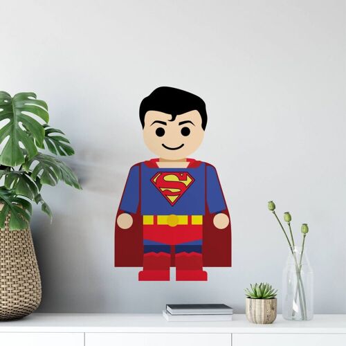 Wall-Art Wandtattoo WALL-ART „Spielfigur Superheld Superman“ Wandtattoos Gr. B/H/T: 48 cm x 80 cm x 0,1 cm, bunt Wandtattoos Wandsticker