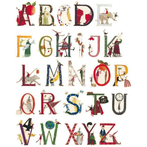 Wall-Art Wandtattoo WALL-ART „Kinderzimmer Blumen Alphabet“ Wandtattoos Gr. B/H/T: 111 cm x 140 cm x 0,1 cm, bunt Wandtattoos Wandsticker