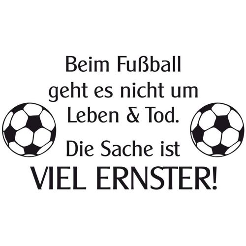 Wall-Art Wandtattoo WALL-ART „Aufkleber Fußball Spruch“ Wandtattoos Gr. B/H/T: 160 cm x 88 cm x 0,1 cm, schwarz Wandtattoos Wandsticker