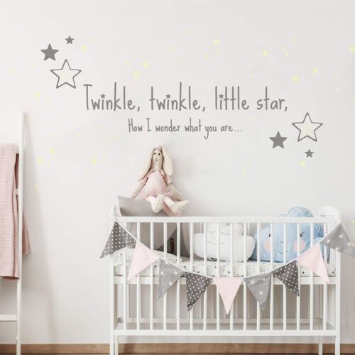 Wall-Art Wandtattoo WALL-ART „Twinkle little star Leuchtsterne“ Wandtattoos Gr. B/H/T: 140 cm x 40 cm x 0,1 cm, bunt (leuchtfarbe) Wandtattoos Wandsticker