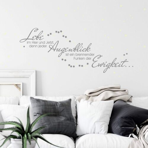 Wall-Art Wandtattoo WALL-ART „Leuchtspruch inkl. Leuchtsterne“ Wandtattoos Gr. B/H/T: 140 cm x 55 cm x 0,1 cm, bunt (leuchtfarbe) Wandtattoos Wandsticker