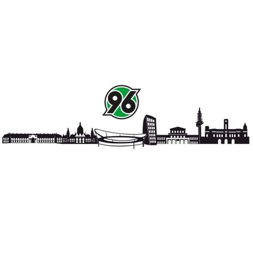 Wall-Art Wandtattoo WALL-ART „Fußball Hannover 96 Skyline + Logo“ Wandtattoos Gr. B/H/T: 200 cm x 34 cm x 0,1 cm, bunt Wandtattoos Wandsticker