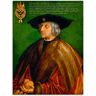 Leinwandbild ARTLAND "Kaiser Maximilian I. 1519." Bilder Gr. B/H: 60 cm x 80 cm, Menschen, 1 St., grün Leinwandbilder auf Keilrahmen gespannt