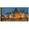 Leinwandbild ARTLAND "Altstadt Osnabrück" Bilder Gr. B/H: 100 cm x 50 cm, Deutschland, 1 St., gelb Leinwandbilder auf Keilrahmen gespannt