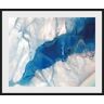 Bild QUEENCE "Martha" Bilder Gr. B/H: 60 cm x 50 cm, Wandbild Abstrakt Querformat, blau (schwarz) Kunstdrucke gerahmt, Marmor, Abstrakt