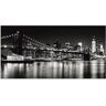 Wandbild ARTLAND "Nächtliche Skyline Manhattan I" Bilder Gr. B/H: 150 cm x 75 cm, Alu-Dibond-Druck Amerika, 1 St., schwarz Kunstdrucke als Alubild, Outdoorbild, Leinwandbild, Poster, Wandaufkleber