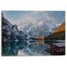 Reinders! Alu-Dibond-Druck REINDERS "Pragser Wildsee" Bilder Gr. B/H/T: 70 cm x 50 cm x 2 cm, blau Metallbilder