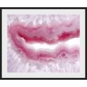 Bild QUEENCE "Janet" Bilder Gr. B/H: 50 cm x 40 cm, Wandbild Abstrakt Querformat, rosa (schwarz) Kunstdrucke Abstrakt, Marmor, gerahmt