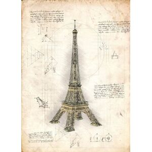 A3 Print - Eiffeltornet - Eiffel Tower Paris