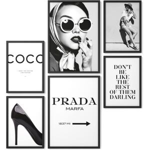 Namly Design Plakater - Prada / Coco   / Sæt med 6