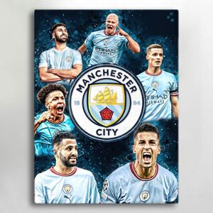 Generic Lærredsbillede / Lærredstryk - Manchester City - 40x30 cm - Lærred