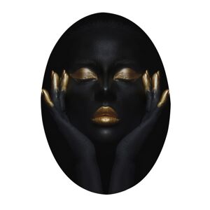 ART Kunst til hjemmet - Lærred Oval - Lady Black/Gold - 50x70cm