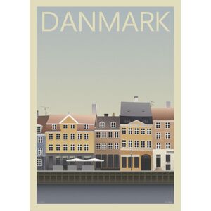 Incado Danmark Nyhavn, 50x70 Cm, Inkl. Sort Ramme