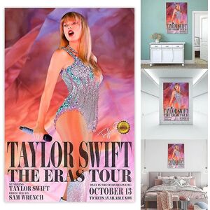 Taylor Swift plakat The Eras Tour Vægkunst 13. oktober Verdensturné Filmplakater Vægdekorationer Uindrammede fans Gaver 30*45cm