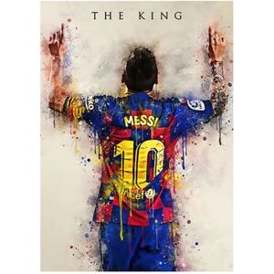 Leo Messi Fodboldplakat Sport Kunst Billede Væg Print Hjem Værelse Dekoration 50*70cm