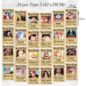 24 STK Anime Plakat One Piece Type 2 (42 x29CM)