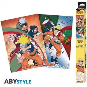 NARUTO SHIPPUDEN - Set 2 Chibi Posters - Team 7 Multicolor