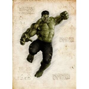 Marvel A3-print - Hulk Multicolor