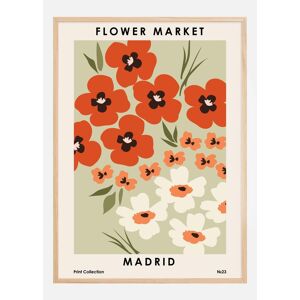 Bildverkstad Flower Market Madrid Plakat (50x70 Cm)