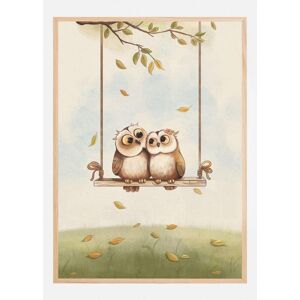 Bildverkstad Owls In Love Plakat (30x40 Cm)
