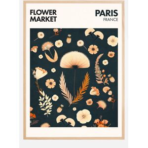 Bildverkstad Flower Market - Paris Plakat (21x29.7 Cm (A4))