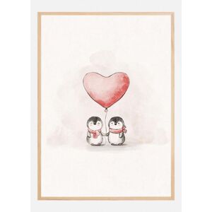 Bildverkstad Penguin In Love Plakat (30x40 Cm)