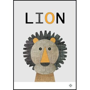 Bildverkstad Fabric Lion Plakat (70x100 Cm)