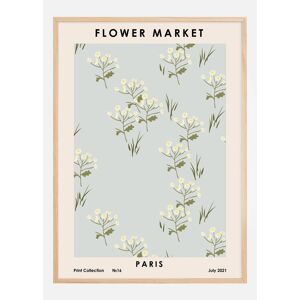 Bildverkstad Flower Market Paris Plakat (50x70 Cm)