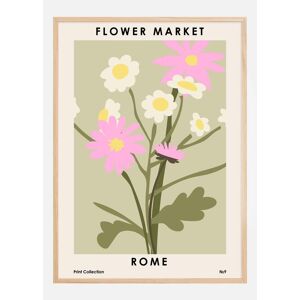 Bildverkstad Flower Market Rome Plakat (50x70 Cm)
