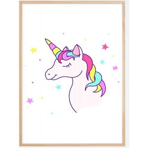 Bildverkstad Unicorn White Plakat (40x50 Cm)