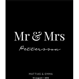 Personlig poster Mr Mrs - Black (40x50 Cm)