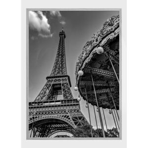 Bildverkstad Merry-Go-Round At The Eiffel Tower Plakat (21x29.7 Cm (A4))