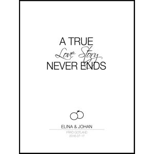 Personlig poster A True Love Story (40x50 Cm)