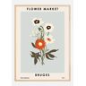 Bildverkstad Flower Market Bruges Plakat (30x40 Cm)