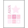 Personlig poster Star Birth Poster Pink (40x50 Cm)