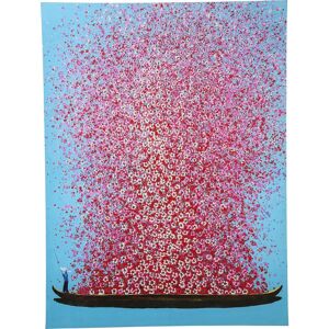 Kare Design Cuadro touched flower boat azul rosa 120x160cm